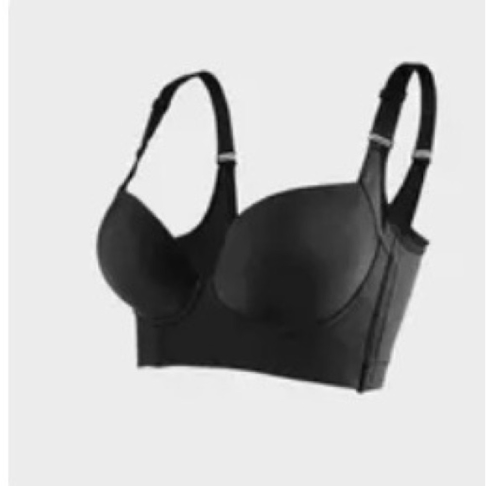 Black padded bra 36D 8 back clasps